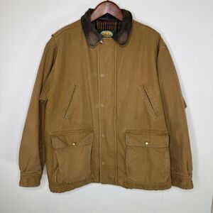 Cabelas Chore Coat Men's XL Tan Quilted Liner Duck Canvas Barn Yard Work